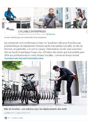 Cyclable Entreprises LinkedIn